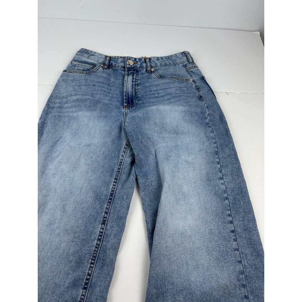 Oat New York Jeans Women's 8/29 Wide Leg Cloud Luxe Denim Medium Wash - Picture 7 of 16